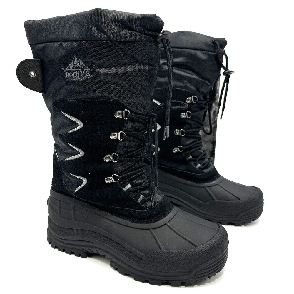 NORTIV 8 Mountaineer Snow Boots Mens Size 9 M 3M Thinsulate Fur Lined Boots